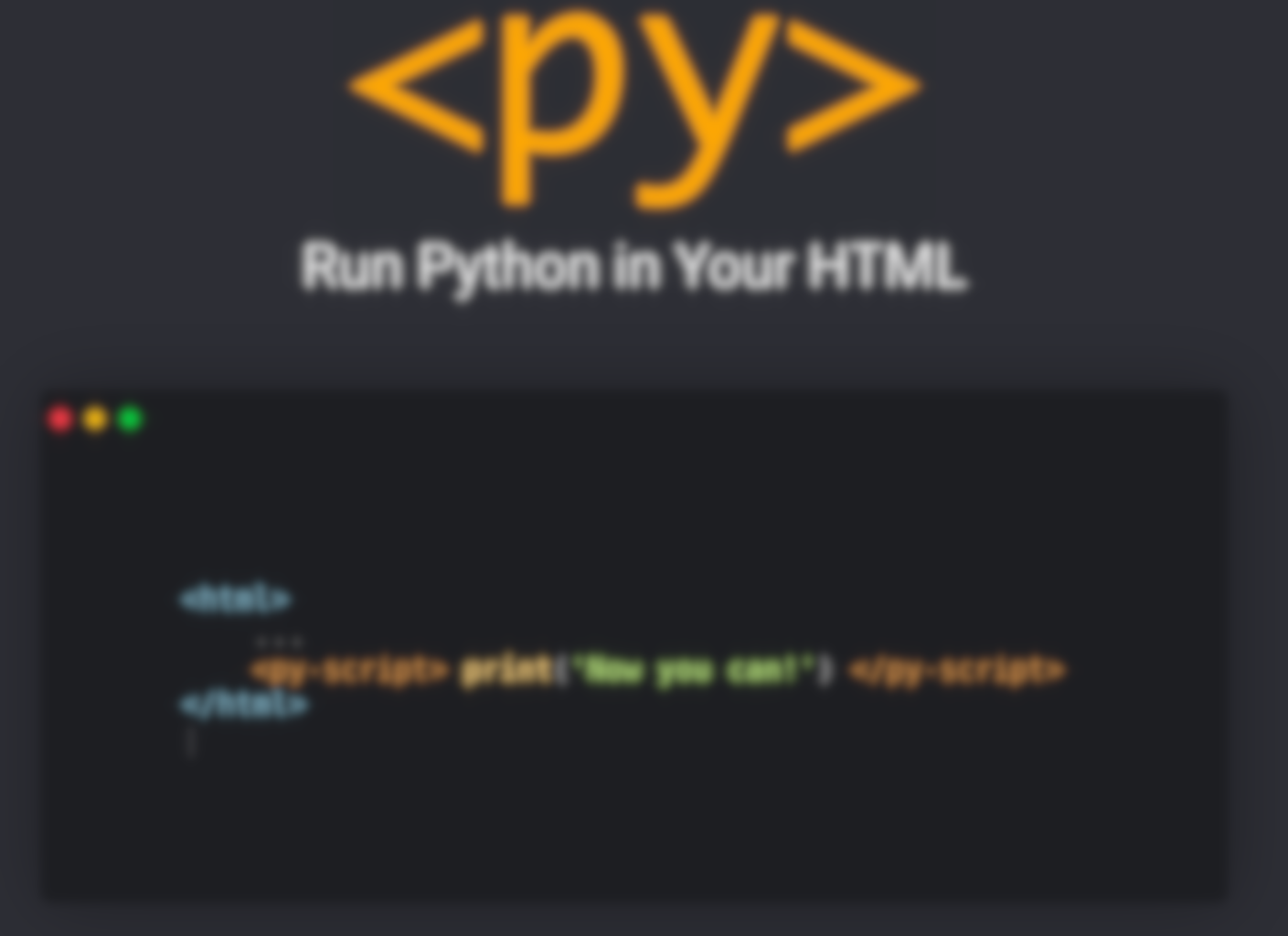 Pyscript & Python no Front - o passado & o futuro